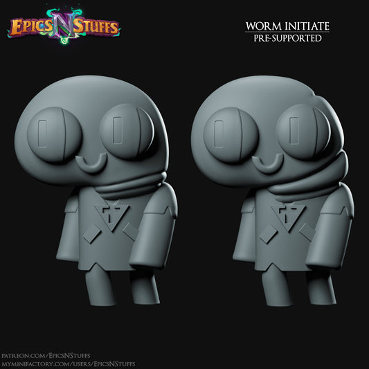 Worm Initiate Miniature, 3D Printed Resin Miniature
