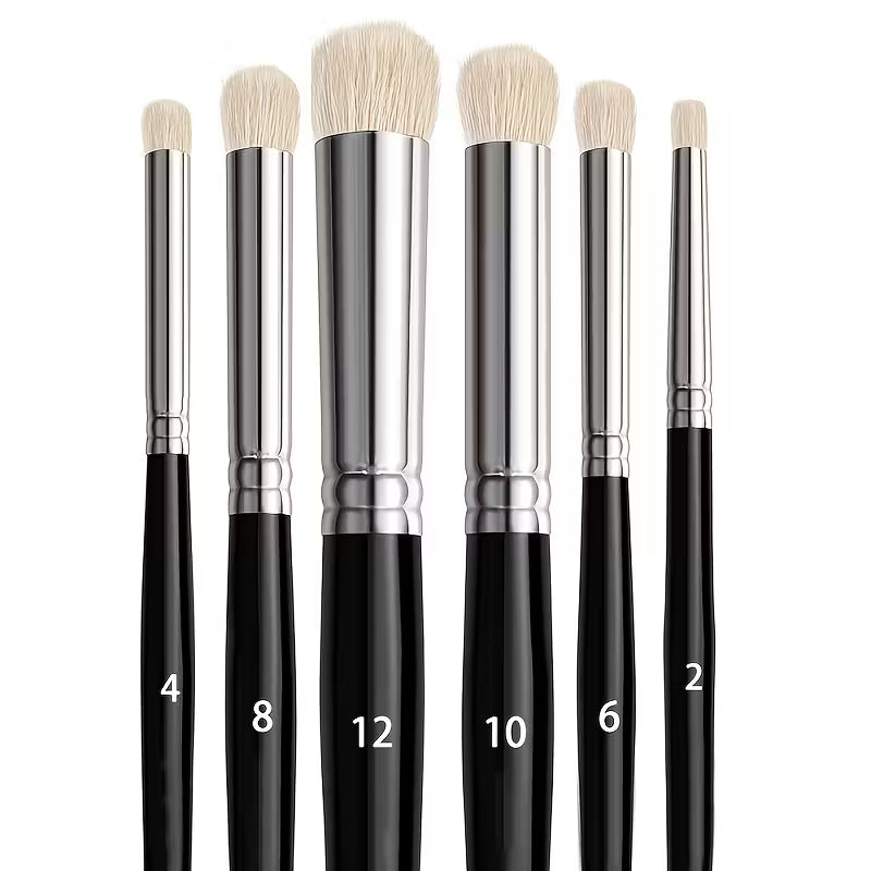 EnS - 6 piece Miniature Synthetic Dry Brush Set - Brushes Only