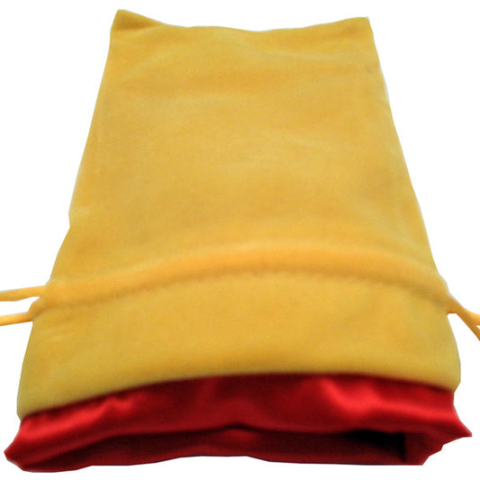 Fanroll - Small Velvet Dice Bag - Gold w/ Red Satin