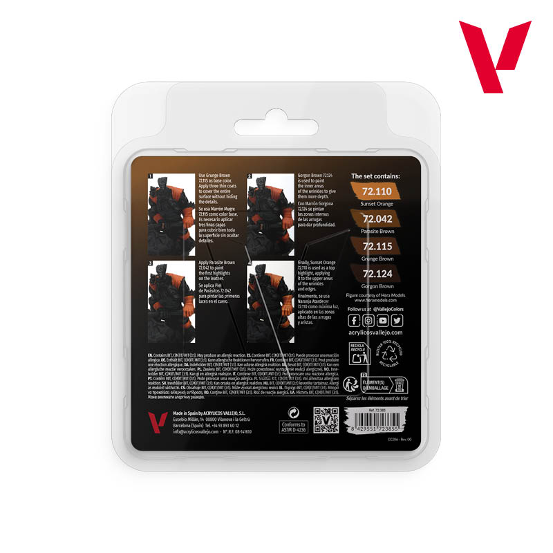 Vallejo Game Color Set - Leather Colors (x4)